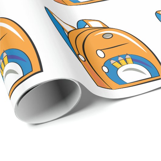 Schulrucksack Geschenkpapier (Rolleneckpunkt)