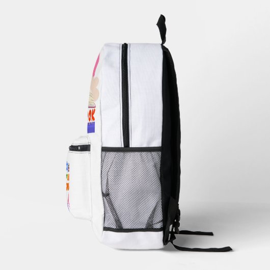 Schulrucksack mit Rainbow und Open Bool Design Bedruckter Rucksack (Rechts)