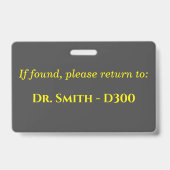 Schulsaal Ausweis (Rückseite)