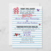 Schulschatze, die Einladung Wedding sind (Vorderseite)