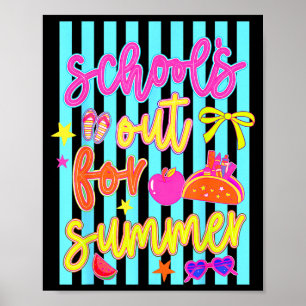 Schulschluss für den Sommer letzter Schultag Prepp Poster