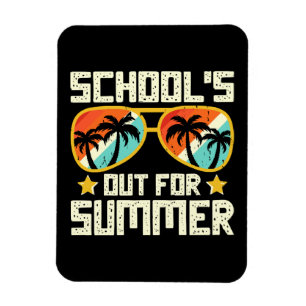 Schulschluss für den Sommer Magnet