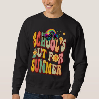 Schulschluss für den Sommer Retro Groovy Lehrer Ti Sweatshirt
