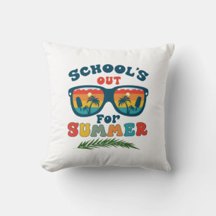 Schulschluss für den Sommer Vintage Letzter Schult Kissen