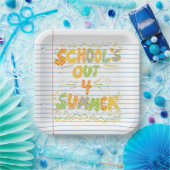 Schulschluss Lose-Blatt-Papier Pappteller (Party)