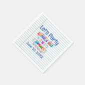 Schulschluss Lose-Blatt-Papier Serviette (Ecke)