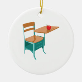 Schulschreibtisch u. -Apple Keramik Ornament