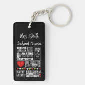 Schulschwester danke Ihnen Schlüssel Ring Weihnach Schlüsselanhänger (Rückseite)