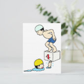 Schulschwimmteam Postkarte (Stehend Vorderseite)