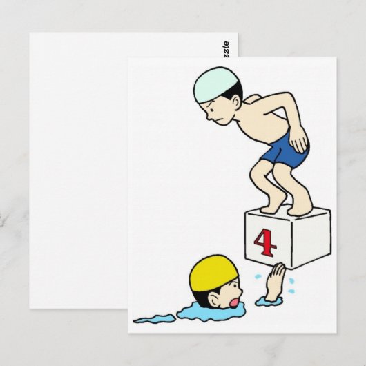 Schulschwimmteam Postkarte (Vorne/Hinten)