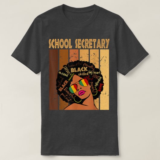 Schulsekretär Afro American Black History T-Shirt (Design vorne)