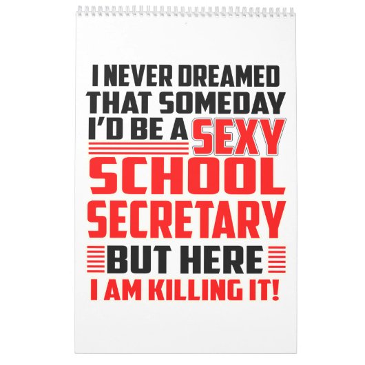 Schulsekretär Calendar Funny Gift für Kalender (Rückseite)