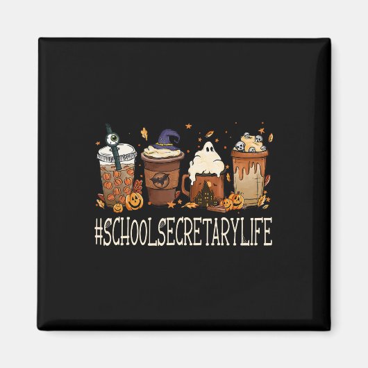 Schulsekretär Horror Fall Kaffeepause Pump Magnet (Vorne)