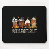 Schulsekretär Horror Fall Kaffeepause Pump Mousepad (Vorne)