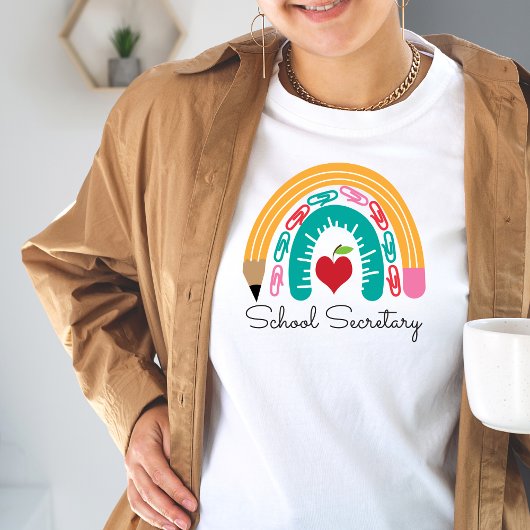Schulsekretär Rainbow Tshirt