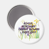 SCHULSEKRETARIEN VERDIENEN BLUME MAGNET (Vorderseite/Rückseite)