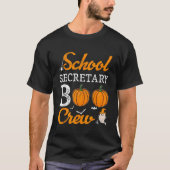Schulsekretärin Boo Crew Halloween School Office T-Shirt (Vorderseite)