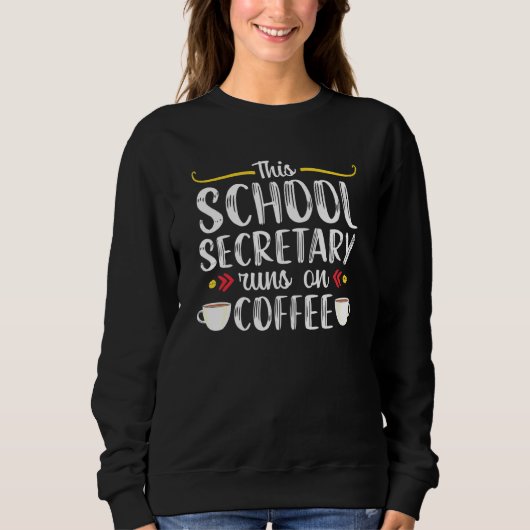 Schulsekretärin für Kaffeehaus Sweatshirt (Vorderseite)