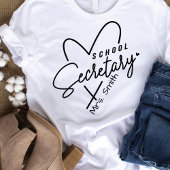 Schulsekretärin Herz individuell anpassbares Hemd T-Shirt