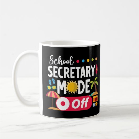 Schulsekretärin im Sommer Letzten Schultag Kaffeetasse (Links)