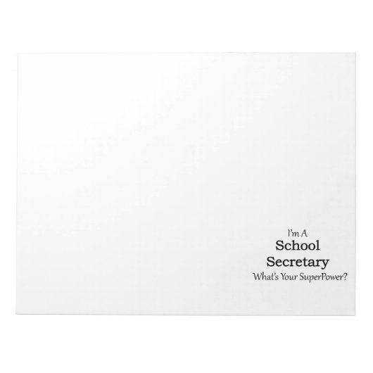Schulsekretärin Notizblock (Vorderseite)