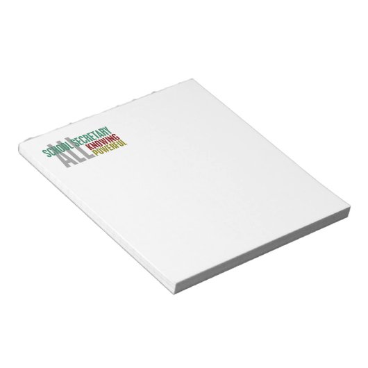 Schulsekretärin Notizblock (angewinkelt)