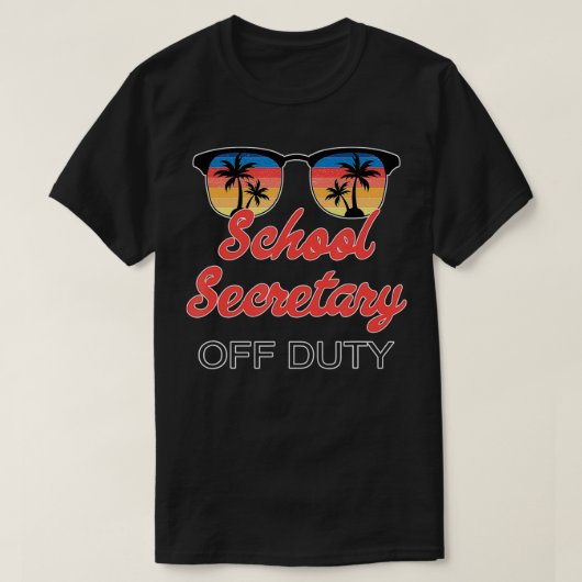Schulsekretärin Vintag Retro Sunset T-Shirt (Design vorne)