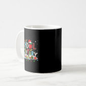 Schulsekretärin Weihnachten Leopard Kariert Santa Kaffeetasse (Vorderseite Links)