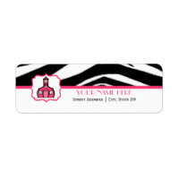 Schulsiegel für Lehrer - Zebra Print & Pink