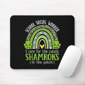 Schulsozialarbeiter Kleeblätter St Patricks Day So Mousepad (Mit Mouse)