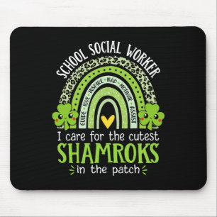 Schulsozialarbeiter Kleeblätter St Patricks Day So Mousepad