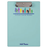 Schulsozialarbeiter-Klipp-Brett Klemmbrett (Vorderseite)