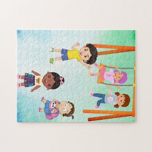 Schulspielplatz Puzzle (Horizontal)