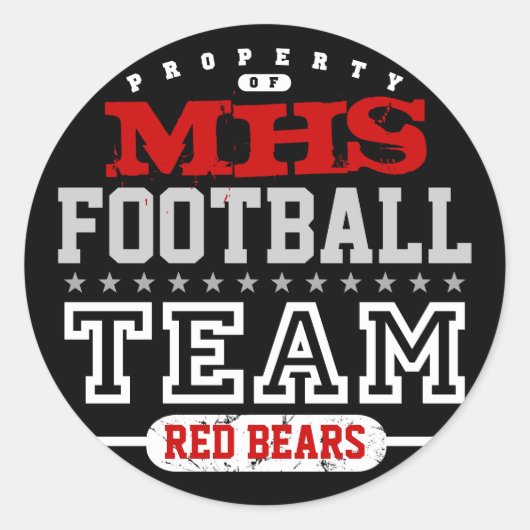 Schulsportteam Runder Aufkleber (Vorderseite)