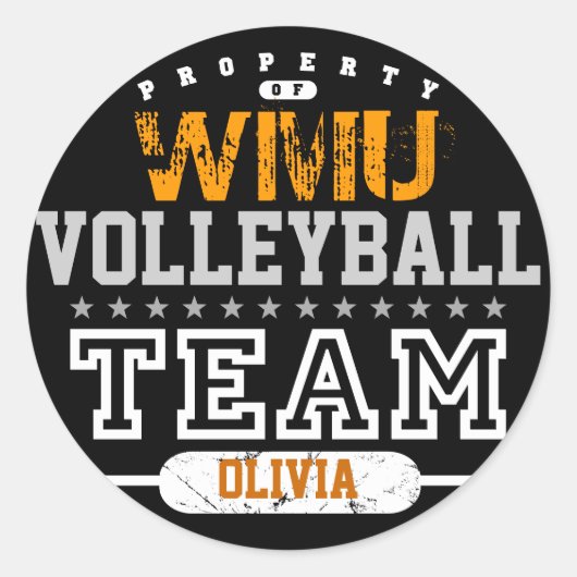 Schulsportteam Runder Aufkleber (Vorderseite)