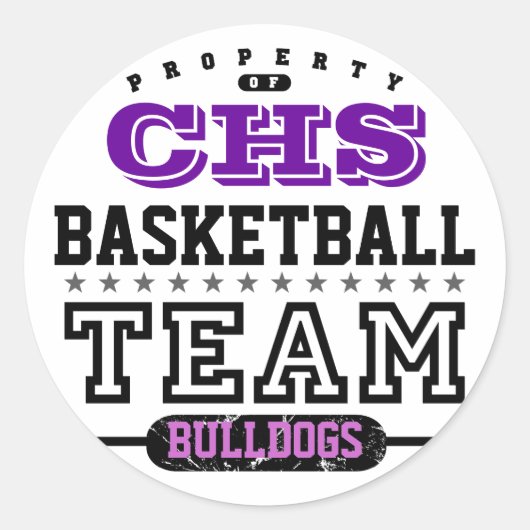 Schulsportteam Runder Aufkleber (Vorderseite)