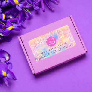 Schulstempel Holografisches Einhorn Online-Shop-Lo Adressaufkleber