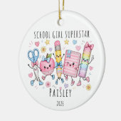 Schulsternchen personalisierter Weihnachtsschmuck (Links)
