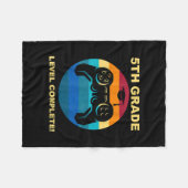 Schulstufe 5 Abschluss Abschluss Gamer Fleecedecke (Vorderseite (Horizontal))