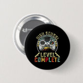 Schulstufe - Abschluss-Geschenk der Gamer School Button (Vorne & Hinten)