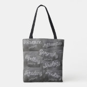 Schulsubjekte Chalkboard Lehrer Tasche (Rückseite)