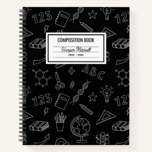Schulsymbole für benutzerdefinierte Notebook-Zusam Notizblock