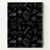 Schulsymbole für benutzerdefinierte Notebook-Zusam Notizblock (Rückseite)