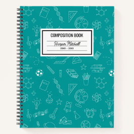 Schulsymbole für benutzerdefinierte Notebook-Zusam Notizblock