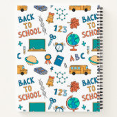 Schulsymbole für benutzerdefinierte Notebook-Zusam Notizblock (Rückseite)