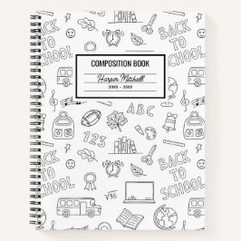 Schulsymbole für benutzerdefinierte Notebook-Zusam Notizblock