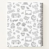 Schulsymbole für benutzerdefinierte Notebook-Zusam Notizblock (Rückseite)