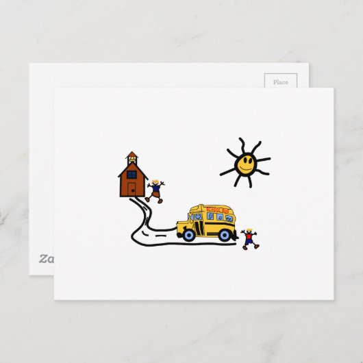 Schulszene Postkarte (Vorne/Hinten)