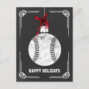Schultafel Baseballspieler Weihnachtskarten Feiertagspostkarte