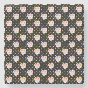 Schultafel-Blumen Steinuntersetzer